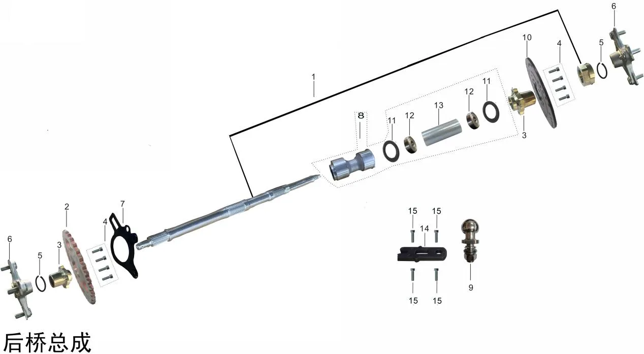 Diagram — Rear axle assy