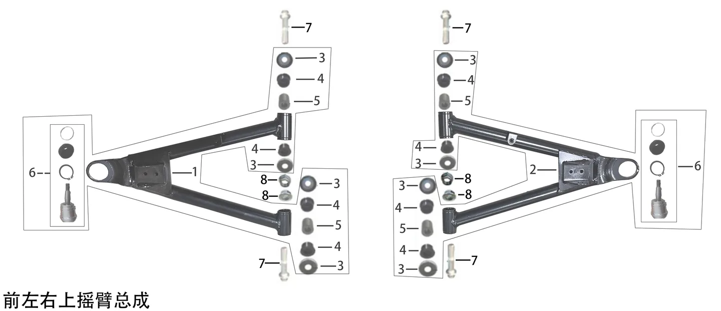 Diagram — Front upper left and right arm