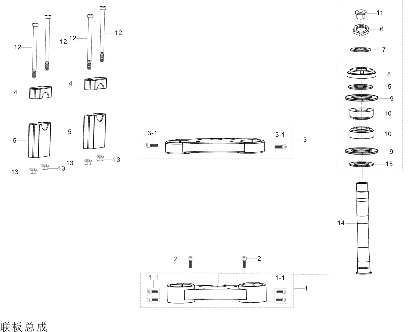 Diagram — Triple clamps assy