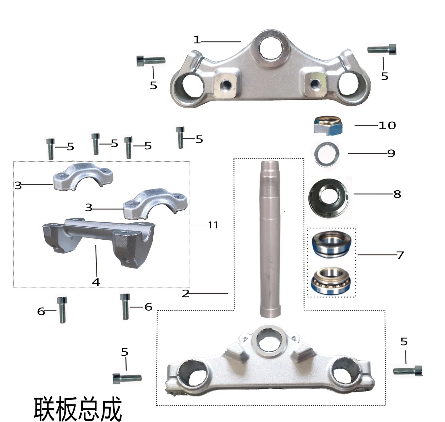 Diagram — Triple clamps assy